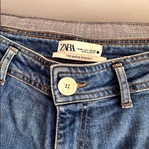 Jeans Marine Straight Zara 38EU